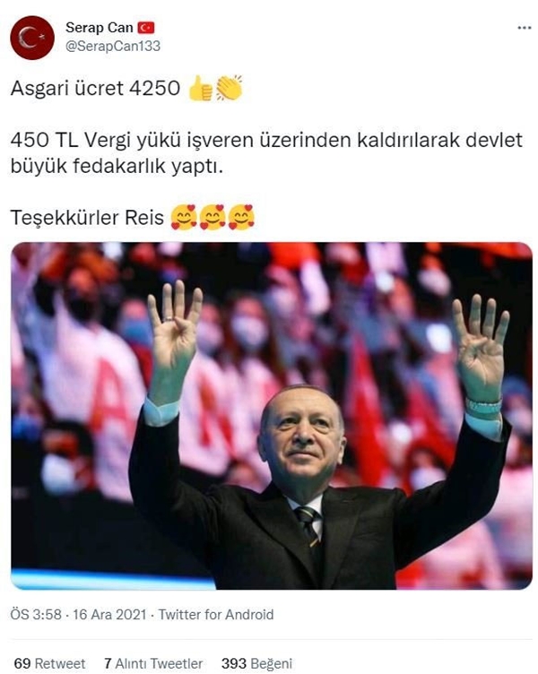 Foto - TEŞEKKÜR MESAJLARI YAĞDI Bu açıklamanın ardından sosyal medyada binlerce tweet atıldı. 'Teşekkürler Erdoğan' etiketiyle vatandaşlar Başkan Erdoğan'ın verdiği müjdeyle ilgili memnuniyetlerini dile getirdi.