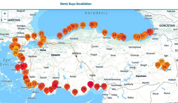 Foto - Aşırı sıcaklar deniz suyunu etkiledi! 