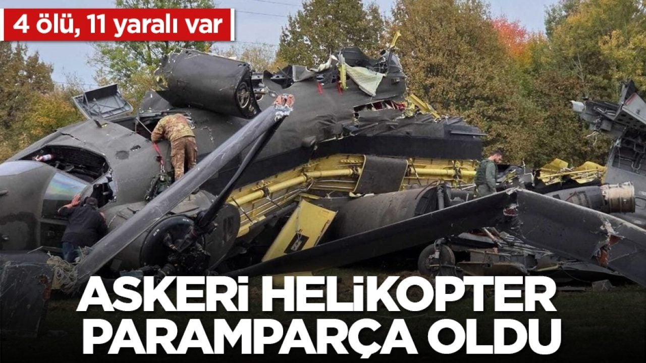 Askeri helikopter paramparça oldu! 4 ölü, 11 yaralı var