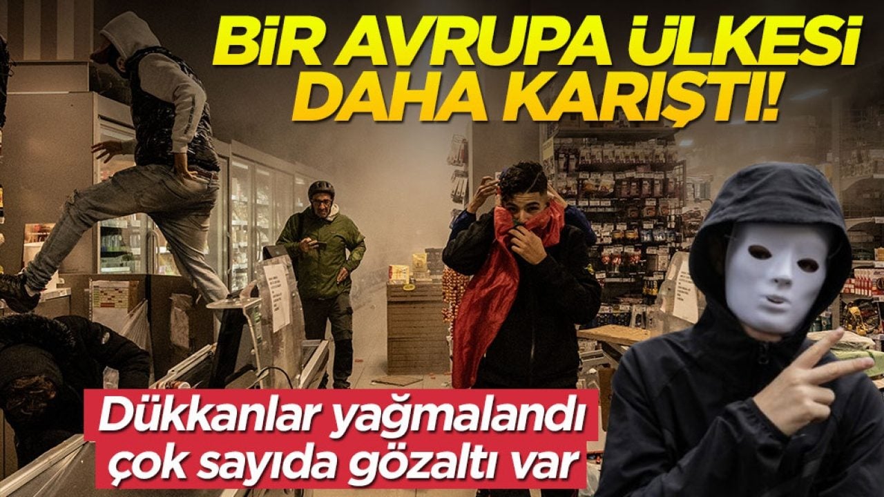 Avrupa alev alev! Fransa'dan sonra bir ülkede daha polisle eylemciler çatıştı, dükkanlar yağmalandı