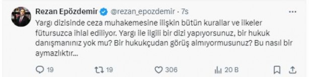 Foto - Avukat Dr. Rezan Epözdemir Yargı dizisini sert eleştirdi! 'Bu nasıl bir aymazlıktır'