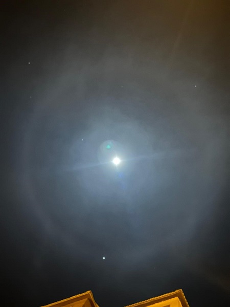 Foto - Ay halesi hayran bıraktı