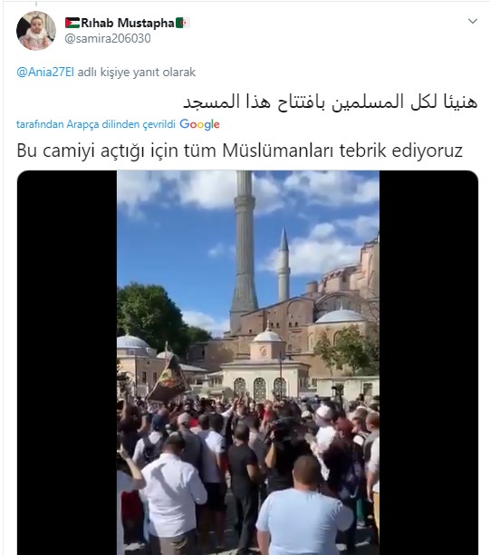 Foto - Erdoğan'a mesaj yağmuru: Ayasofya Camii kararı İslam dünyasını sevince boğdu! Filistinli karikatüristten çarpıcı karikatür