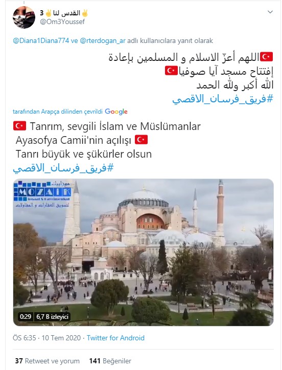 Foto - Erdoğan'a mesaj yağmuru: Ayasofya Camii kararı İslam dünyasını sevince boğdu! Filistinli karikatüristten çarpıcı karikatür