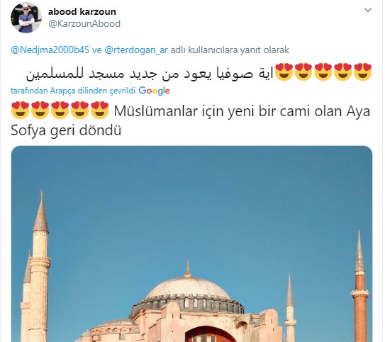 Foto - Erdoğan'a mesaj yağmuru: Ayasofya Camii kararı İslam dünyasını sevince boğdu! Filistinli karikatüristten çarpıcı karikatür