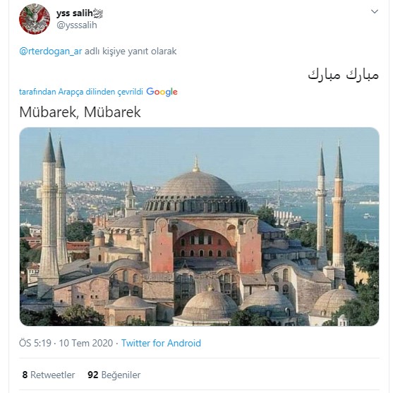 Foto - Erdoğan'a mesaj yağmuru: Ayasofya Camii kararı İslam dünyasını sevince boğdu! Filistinli karikatüristten çarpıcı karikatür