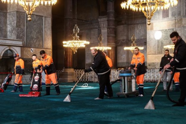 Foto - Ayasofya'da Ramazan hazırlığı
