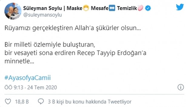 Foto - Ayasofya'nın açılışına siyasilerden mesajlar...