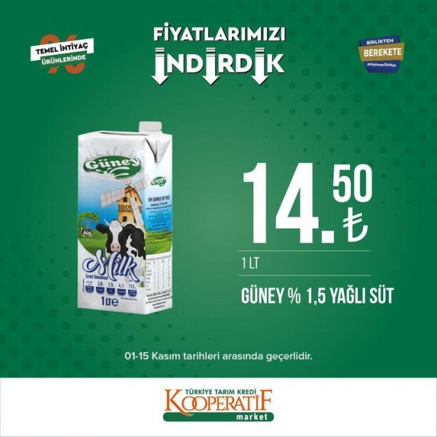 Foto - Ayçiçek yağı fiyatlarında büyük indirim geldi! Tarım Kredi Kooperatif marketlerinde indirimli ürünler tek tek açıklandı