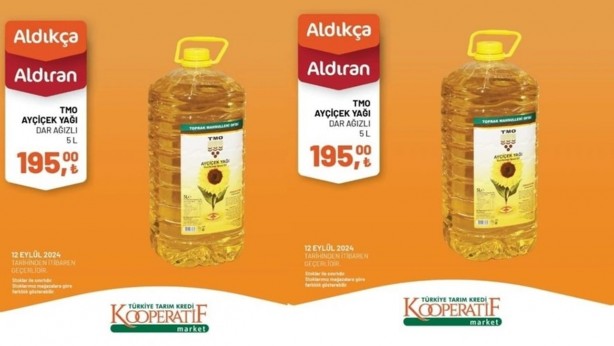 Foto - Ayçiçek yağını Tarım Kredi'den alanlar dikkat