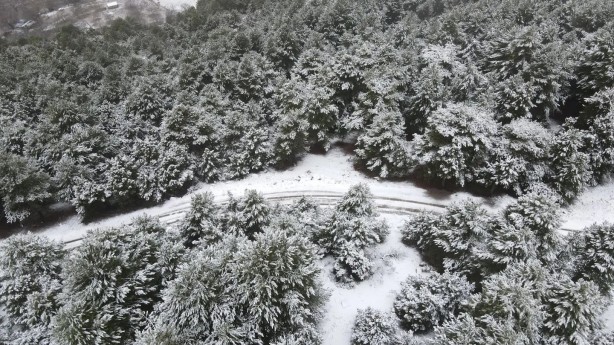 Foto - Aydın'a yılın ilk karı düştü! Görüntüler hayran bıraktırdı