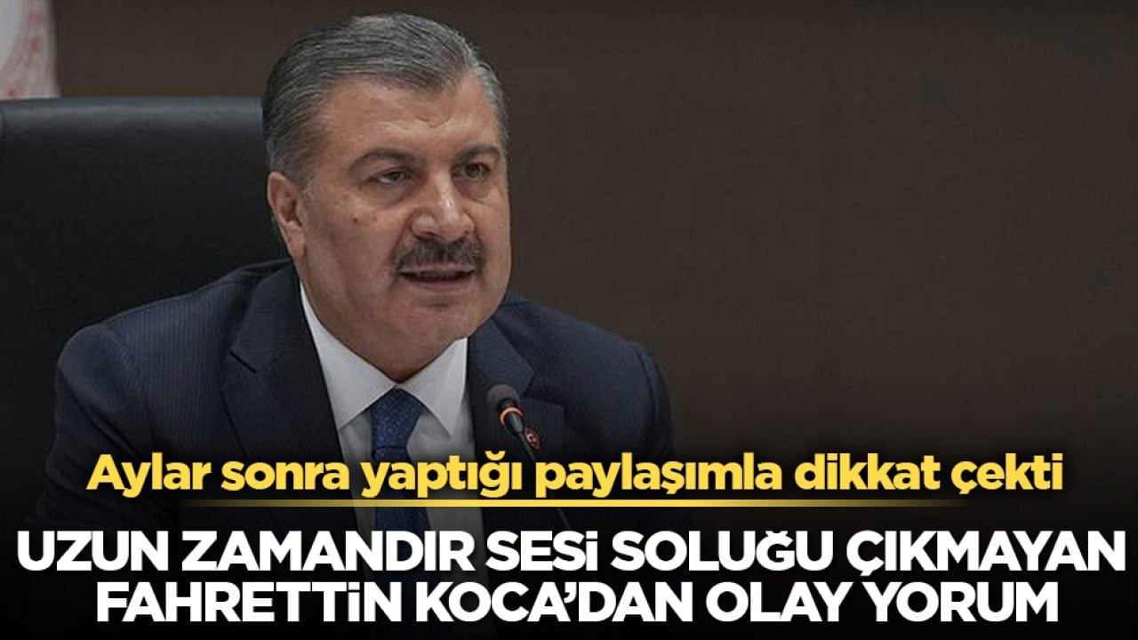 Aylar sonra yaptığı paylaşımla dikkat çekti! Uzun zamandır sesi soluğu çıkmayan Fahrettin Koca’dan olay yorum