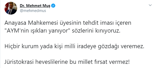 Foto - AYM üyesinin darbe imalı 'ışık' tweetine tepkiler yağıyor