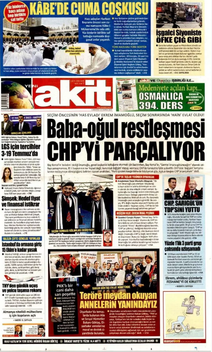 Foto - Baba oğul restleşmesi! Hangi gazete nasıl gördü?