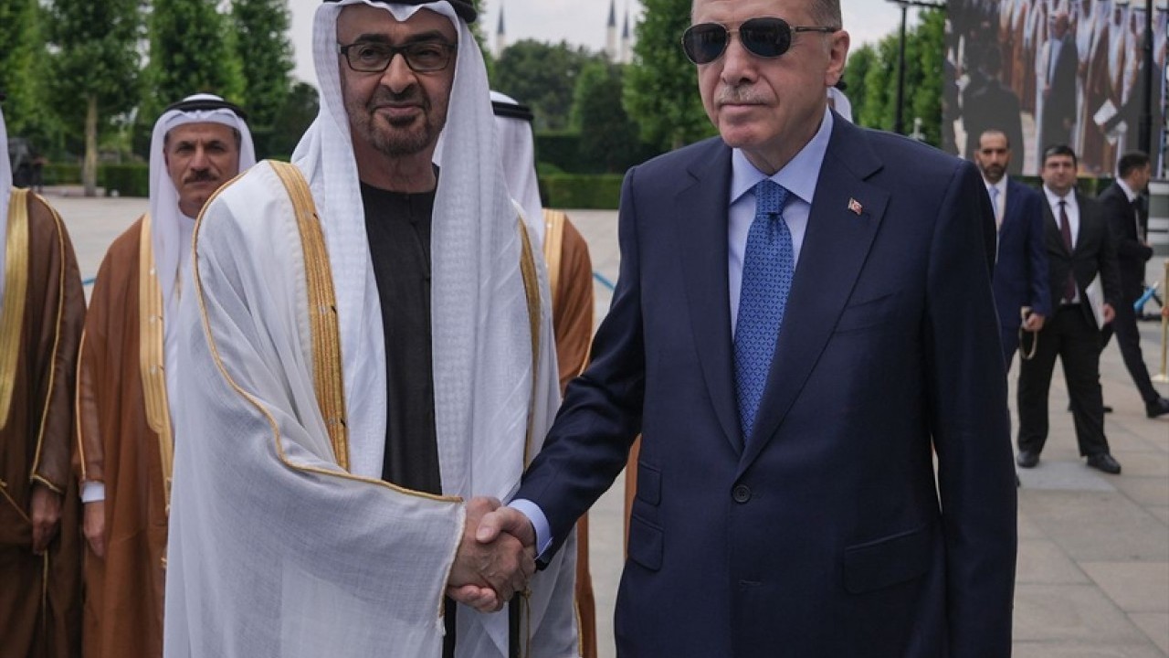 Foto - BAE lideri Ankara’da! Cumhurbaşkanı Erdoğan’dan resmi karşılama