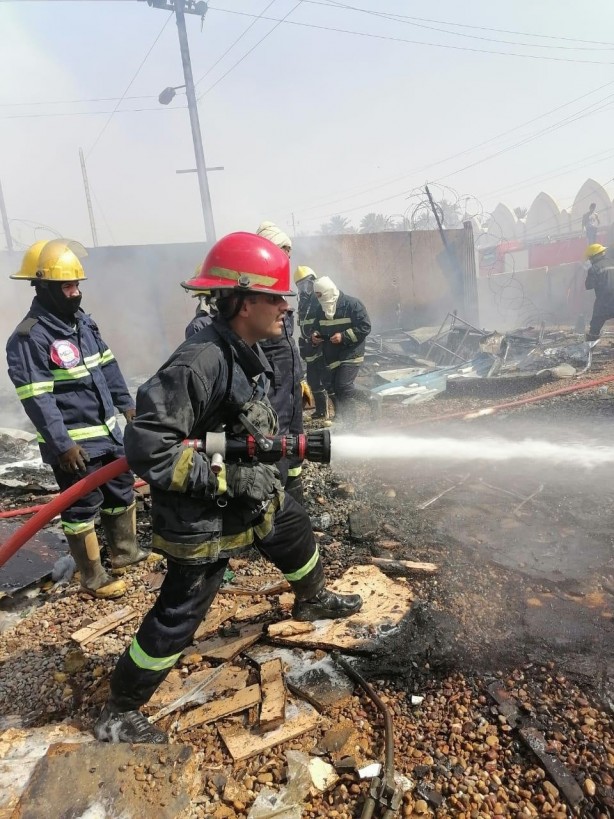 Bağdat’ta askeri havalimanında yangın