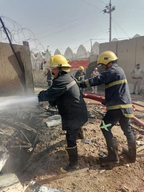 Foto - Bağdat’ta askeri havalimanında yangın