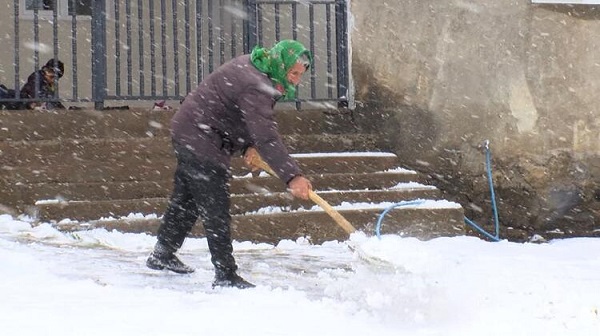 Foto - Bahar beklenirken kış bastırdı! Yaylaya çıkan hayvanların karla mücadelesi