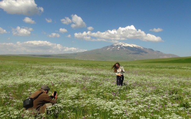 Foto - Bahar çiçekleriyle renklenen Sütey Yaylası ve Süphan Dağı hayranlık uyandırıyor