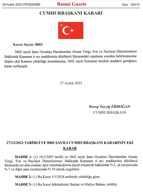 Foto - Bahis oynatanlara resmen piyango vurdu! Bahis ve şans oyunlarından alınan vergi azaltıldı