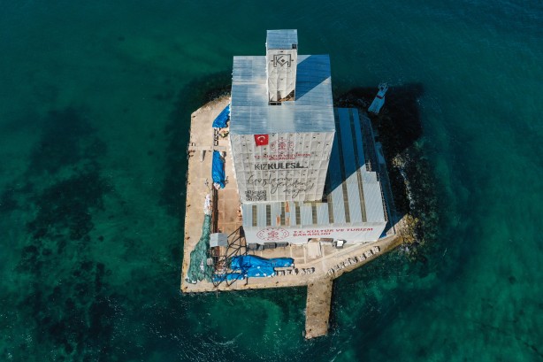 Foto - Bakan Ersoy, Kız Kulesi’ndeki restorasyonu yerinde anlattı