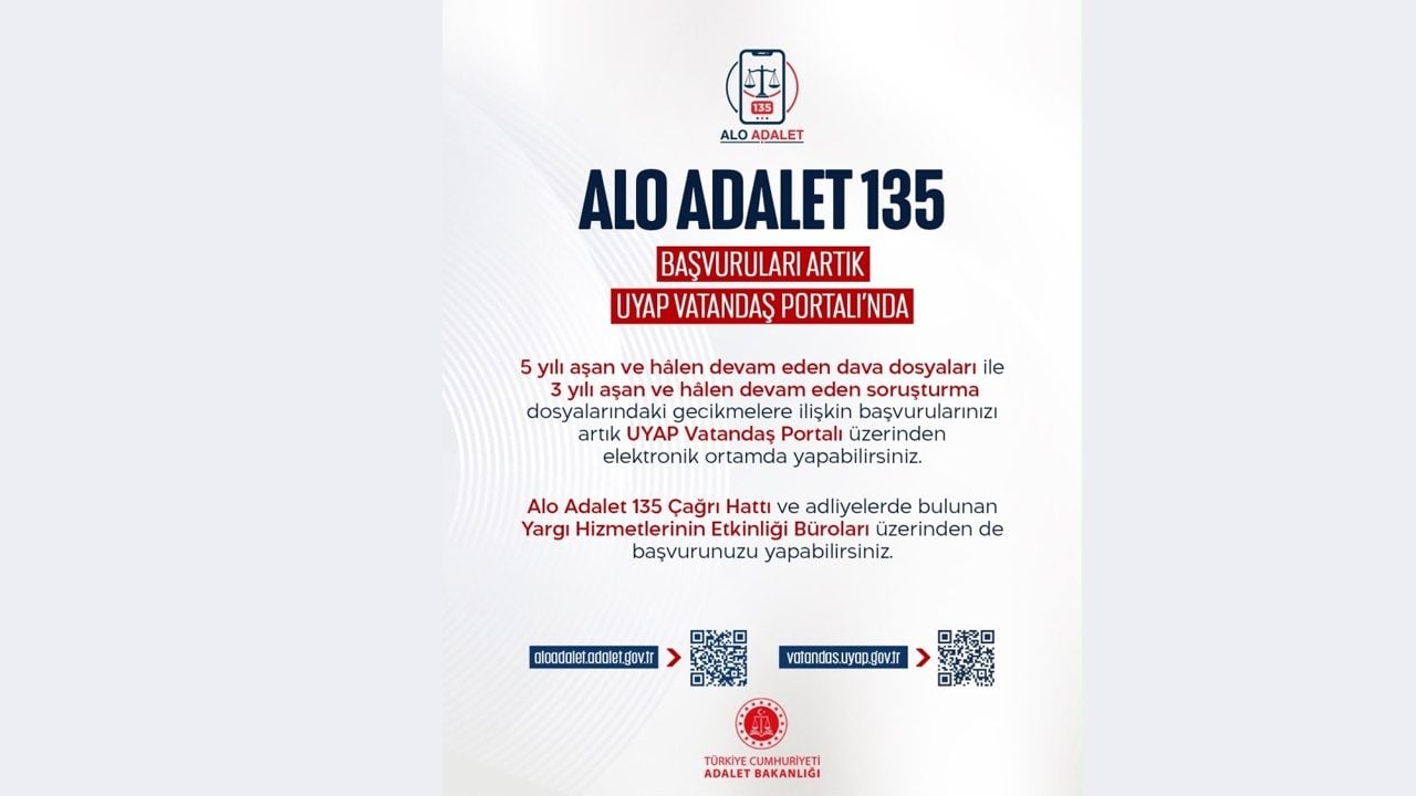 Foto - Bakan Gürlek duyurdu: Alo Adalet 135'teki başvurular UYAP'tan da yapılabilecek
