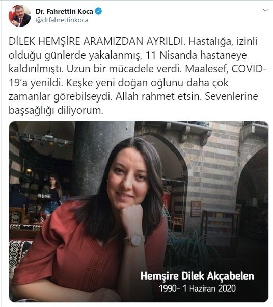 Foto - Bakan Koca acı haberi duyurdu: Hayatını kaybetti