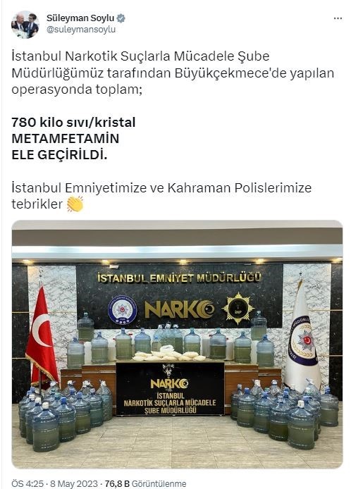 Foto - Bakan Soylu duyurdu: Kahraman polislerimize tebrikler