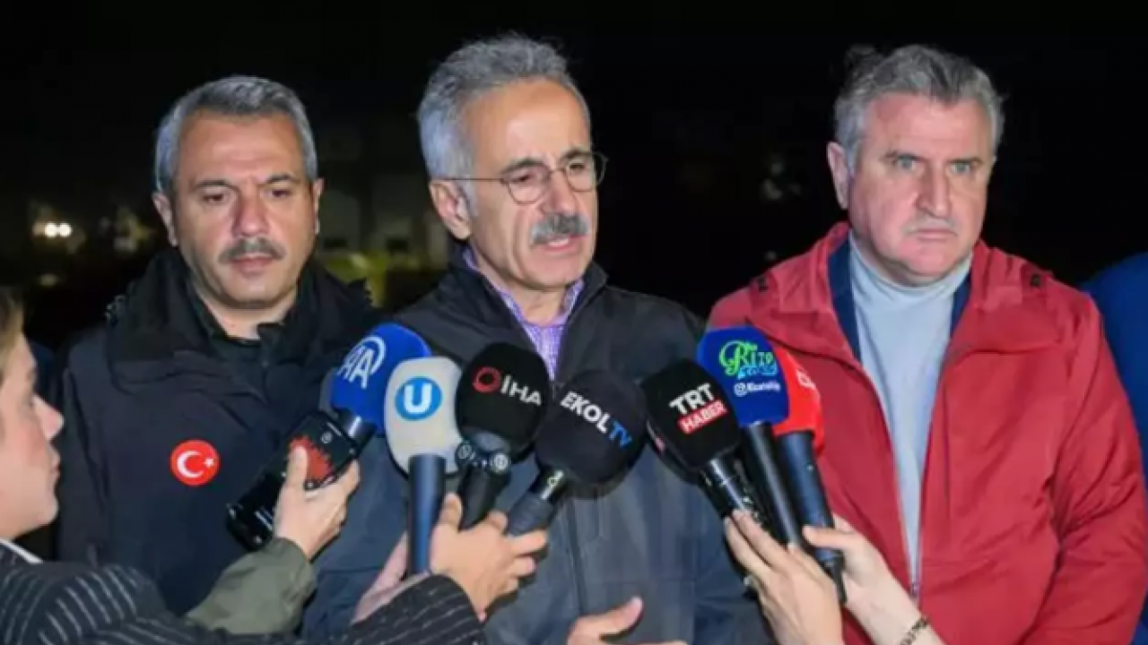 Bakan Uraloğlu felaketin vurduğu Rize'de! Vatandaşlara kritik uyarı