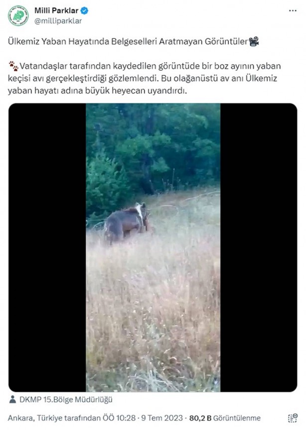 Foto - Bakanlığa bağlı kamu kurumundan paylaşılan o görüntü heyecan uyandırdı! 'Olağanüstü an' notu düşüldü