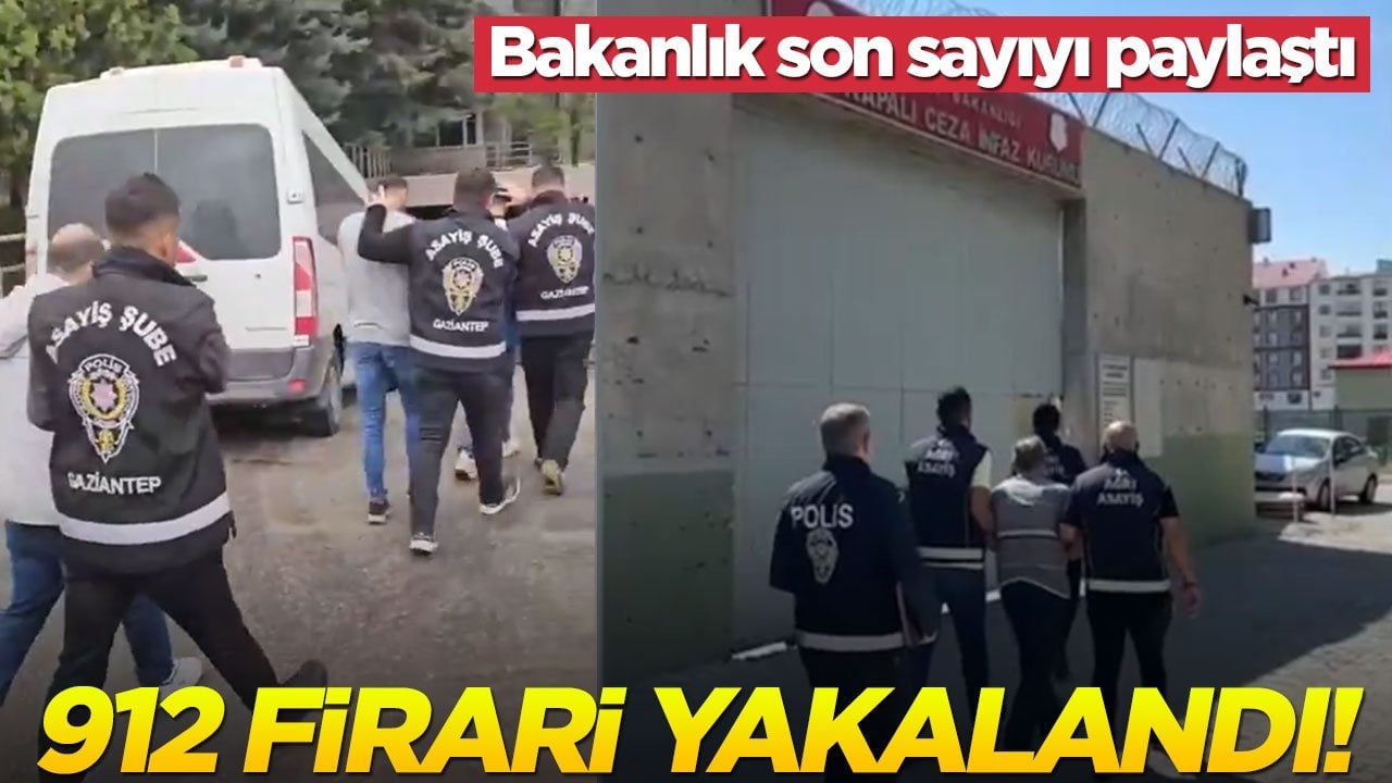 Bakanlık son sayıyı paylaştı: 912 kişi yakalandı!