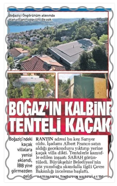 Foto - Bakanlık uyardı İBB görmezden geldi! Boğaz'daki kaçak villa skandalında önemli gelişme