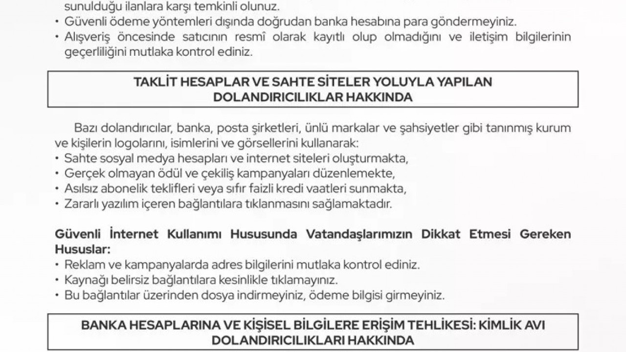 Foto - Bakanlıktan kritik uyarı: Dijital alışverişlerde yeni dolandırıcılık tuzaklarına dikkat!