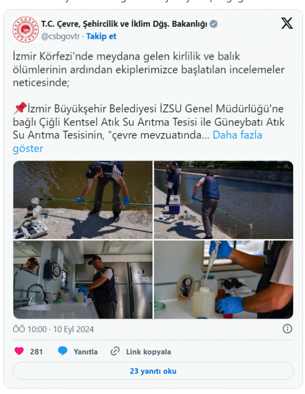 Foto - Bakanlıktan suç duyurusu! İZSU'ya kirlilik cezası: Olması gerekenden 50 kat daha fazla...