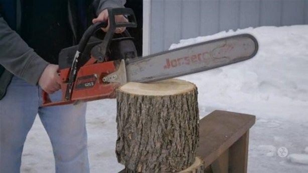 Foto - Bakın kütükle ne yaptı!