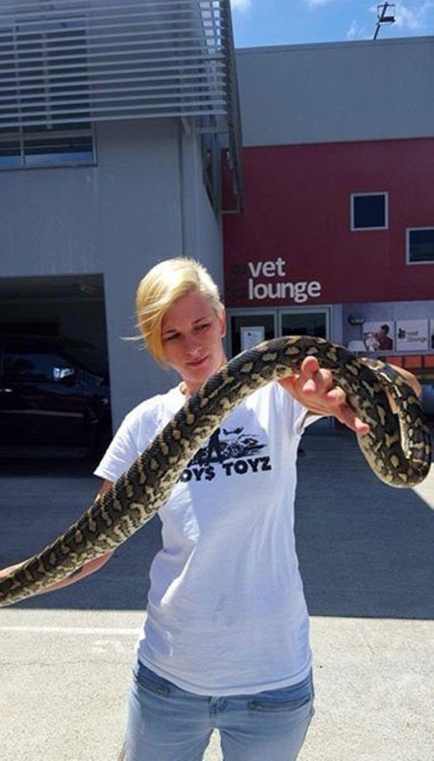 Bakın yılanın içinden ne çıktı!