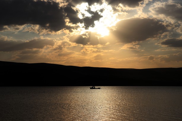 Foto - Balık Gölü'ndeki gün batımı görenleri kendine hayran bırakıyor