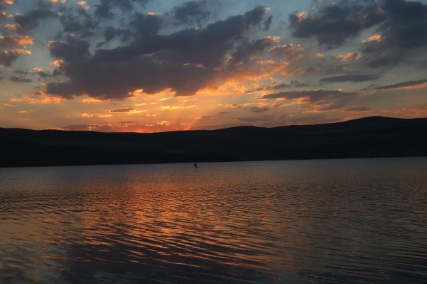 Foto - Balık Gölü'ndeki gün batımı görenleri kendine hayran bırakıyor