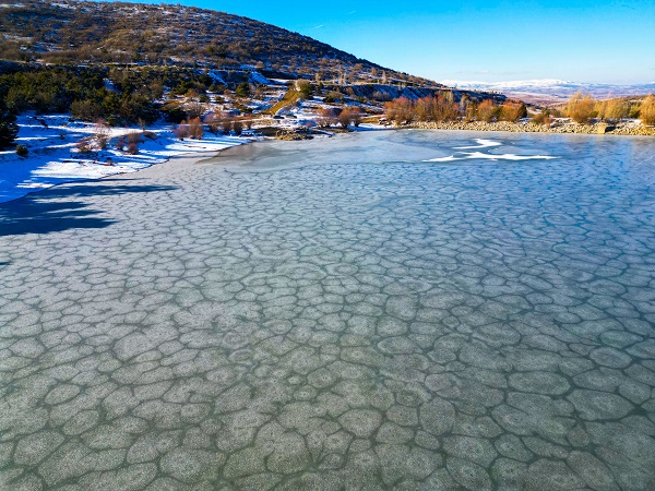 Foto - Baraj buz tuttu! Bu görüntü oluştu