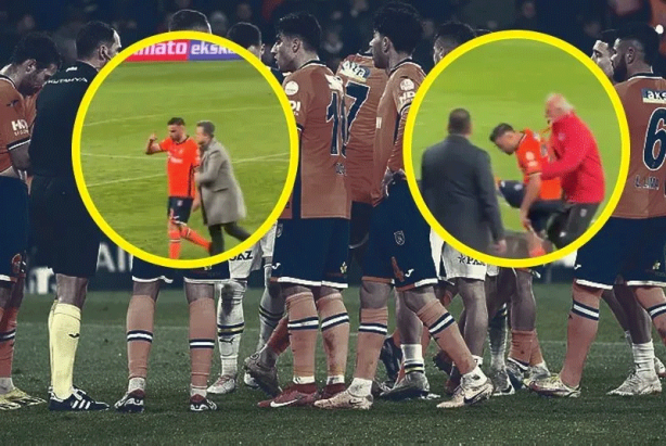 Başakşehir-Fenerbahçe maçında saha karıştı! Deniz Türüç çılgına döndü, kimse sakinleştiremedi...