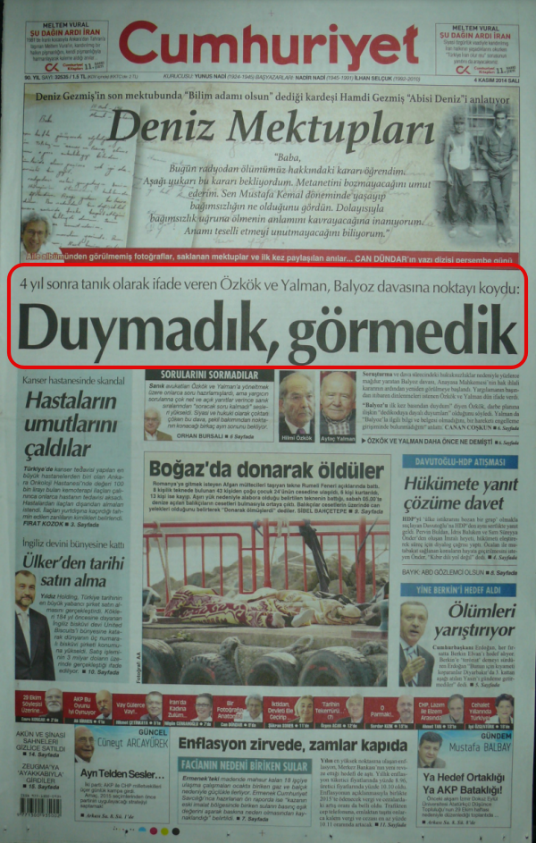 Foto - Basını kendi şahsi çıkarları için bakın nasıl kullanıyorlar! Kemalist cumhuriyet hortumcu İnönü ailesinin sesi oldu