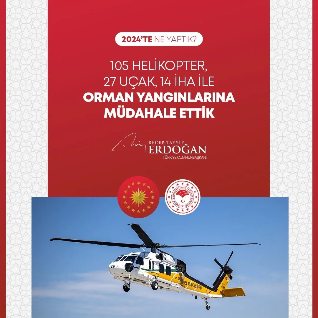 Foto - Başkan Erdoğan, 2024'teki hizmetleri paylaşıyor! Aşk ve azimle çalıştık!