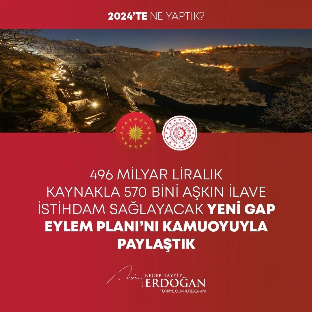 Foto - Başkan Erdoğan, 2024'teki hizmetleri paylaşıyor! Aşk ve azimle çalıştık!