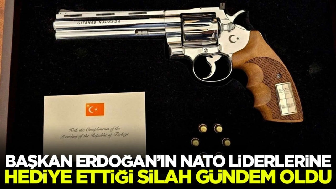 Başkan Erdoğan’ın NATO liderlerine hediye ettiği silah gündem oldu