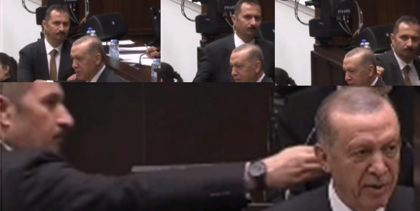 Başkan Erdoğan'ın yanında görünce koruması hemen koştu! Etkisiz hale getirildi