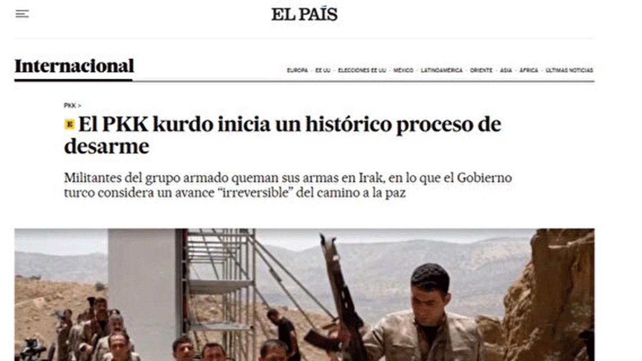 Foto - Pkk'nın feshi gündem oldu: Batı basını silah yakmayı böyle gördü!