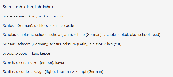 Foto - Batı dilimizi de çalmış! Türkçe kelime köklerinin başına S harfi getirilince bakın neler oluyor?
