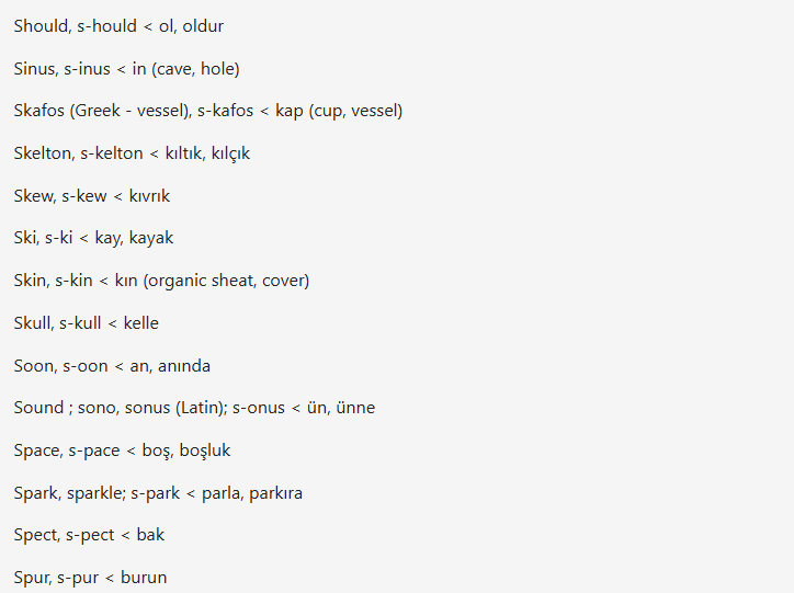 Foto - Batı dilimizi de çalmış! Türkçe kelime köklerinin başına S harfi getirilince bakın neler oluyor?