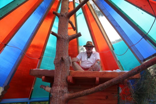 Foto - Bayılacaksınız! 30 bin liraya muhteşem bir ağaç ev yaptı