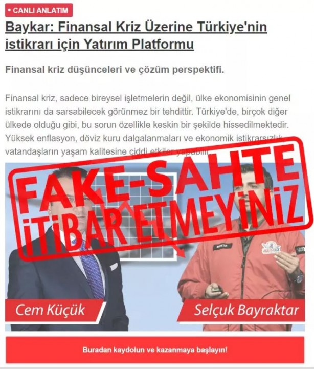 Foto - Baykar uyardı: Çağrılara itibar etmeyin!